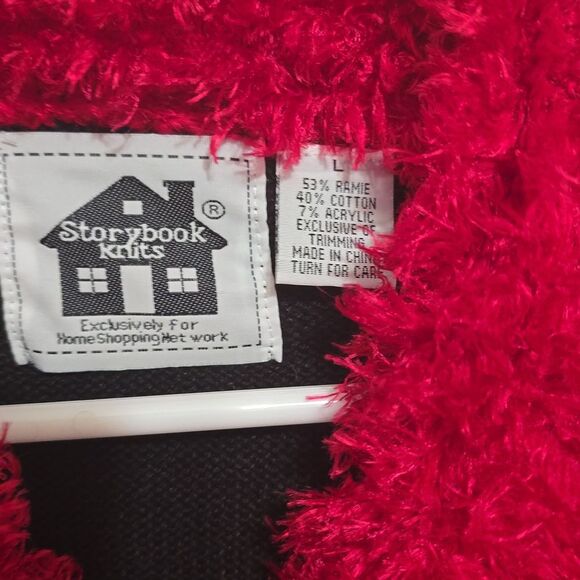 Vintage 90s Boho Festival Fringe Beaded Texas Floral Funky Cardigan SZ L - Picture 2 of 7